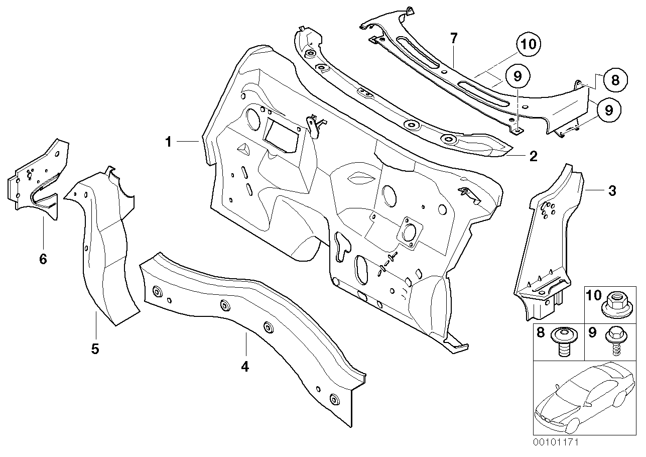 Splash wall parts