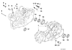 Engine housing mounting parts