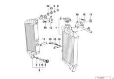 Mounting parts f radiator