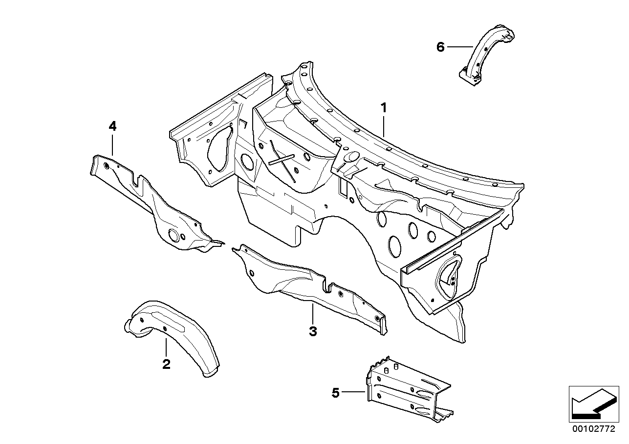 Splash wall parts