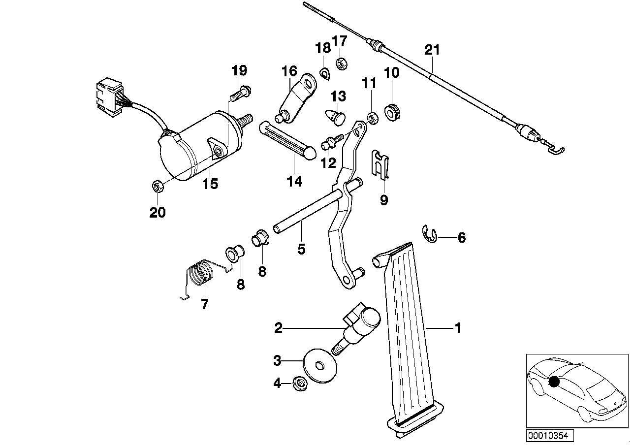 Gaz kelebeği kumandası/Pedal sezicisi