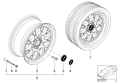 BMW 轻质合金轮辋 十字轮辐 133