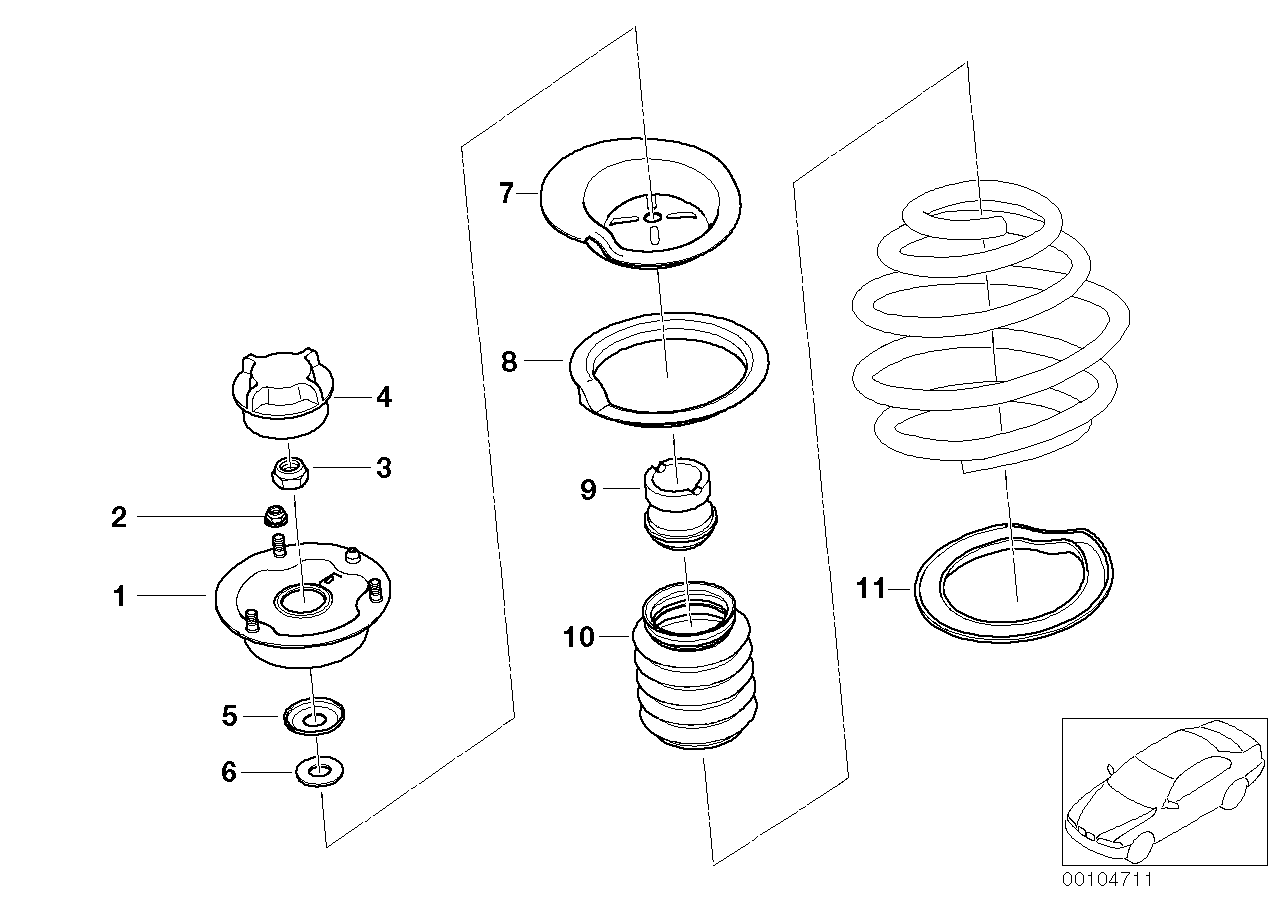 Stützlager/Federunterlage/Anbauteile