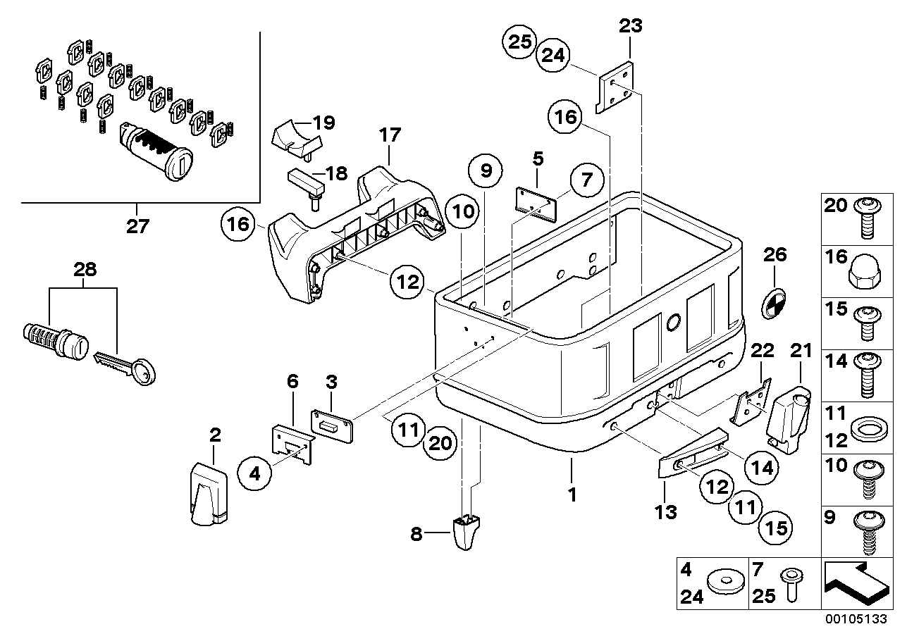 Partie infér. p top case