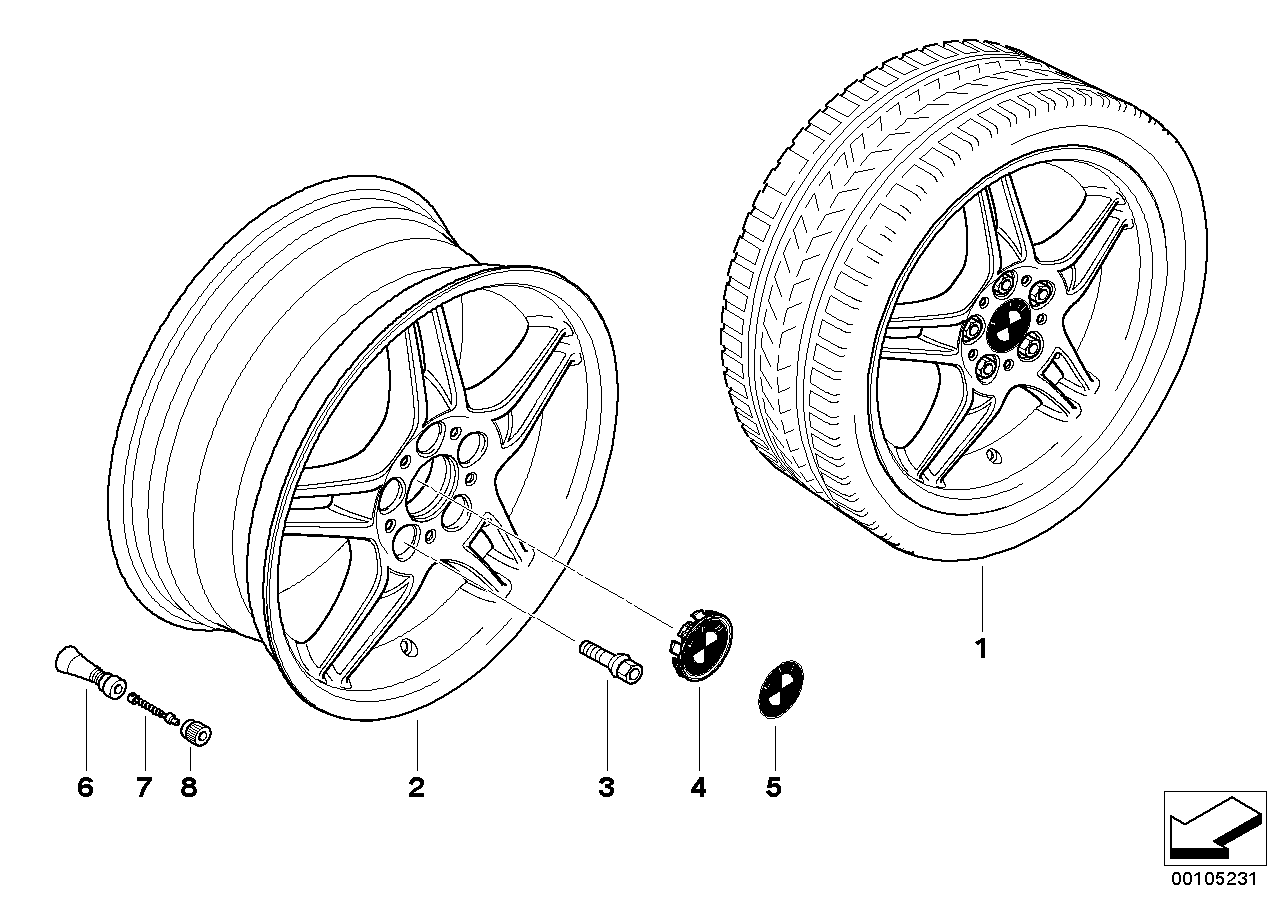 BMW LA wheel/double spoke 125