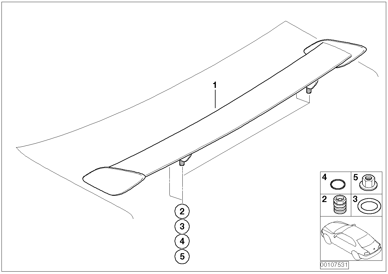 "Clubsport" custom rear wing