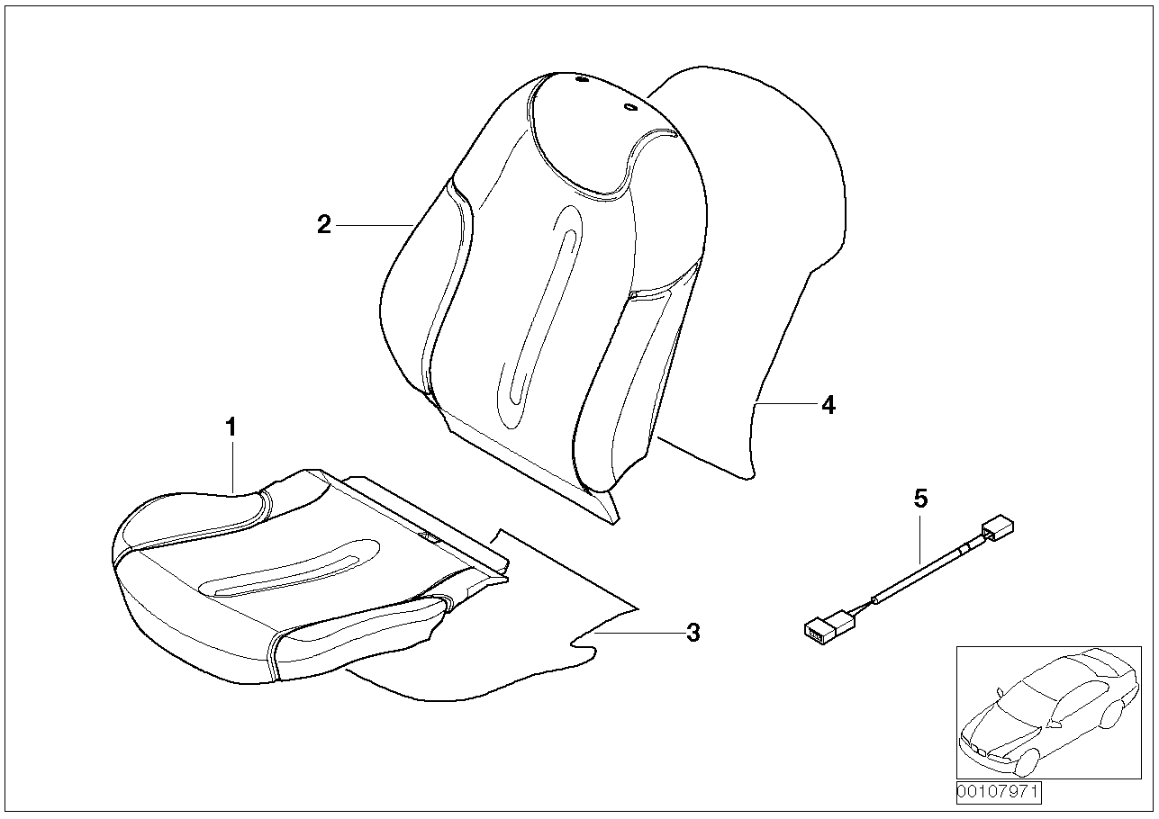 Sitz vorn Polster und Bezug