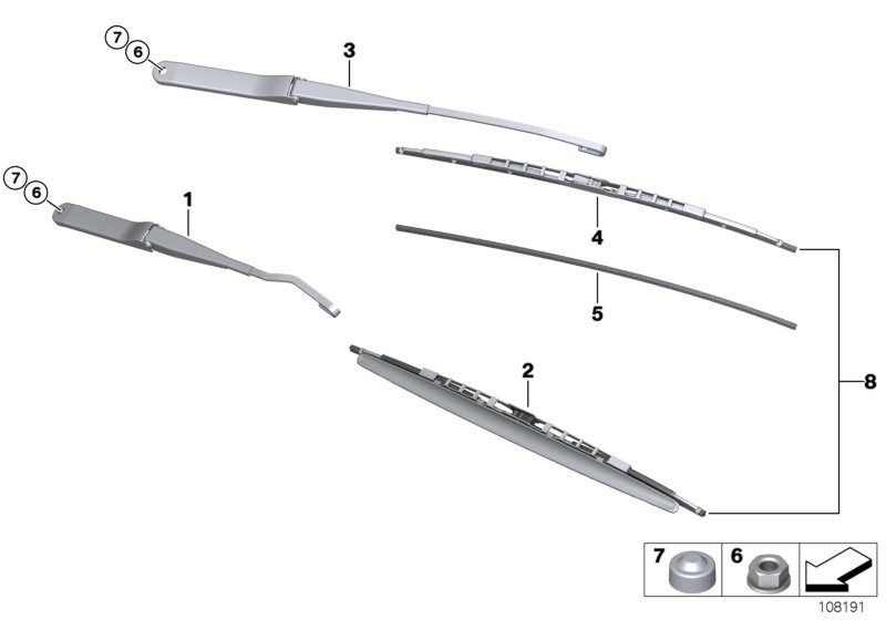 Wiper arm/wiper blade