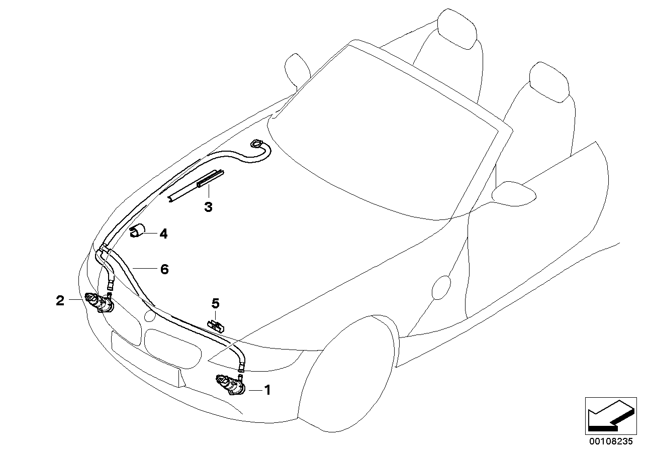 Single parts for head lamp cleaning