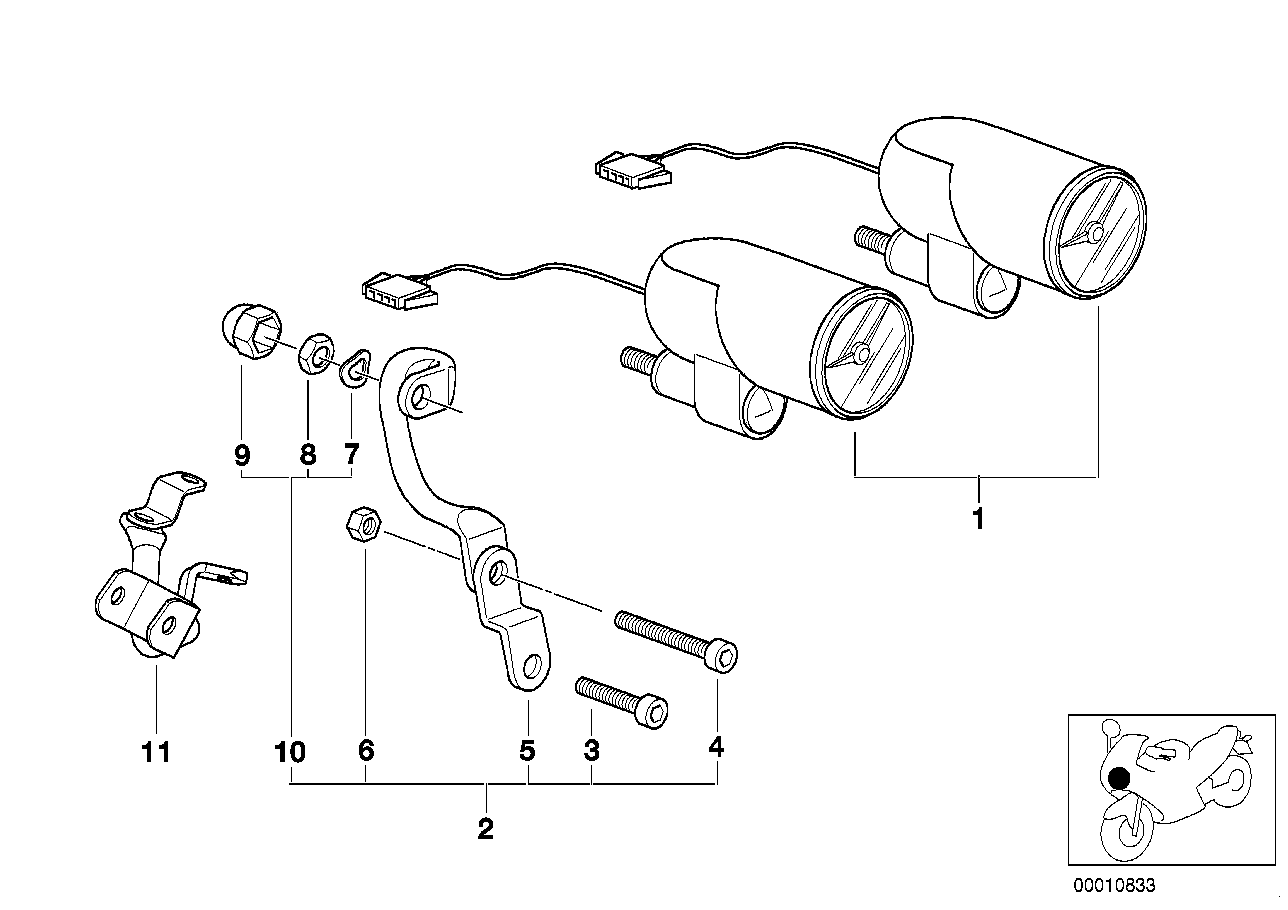 Nachrüstsatz Drehzahlmesser mit Uhr