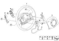 Steering wheel airbag steptronic