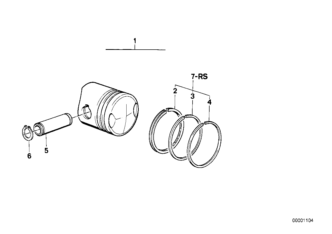 Piston y piezas sueltas