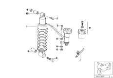 Pružicí jednotka zadní hydraulická