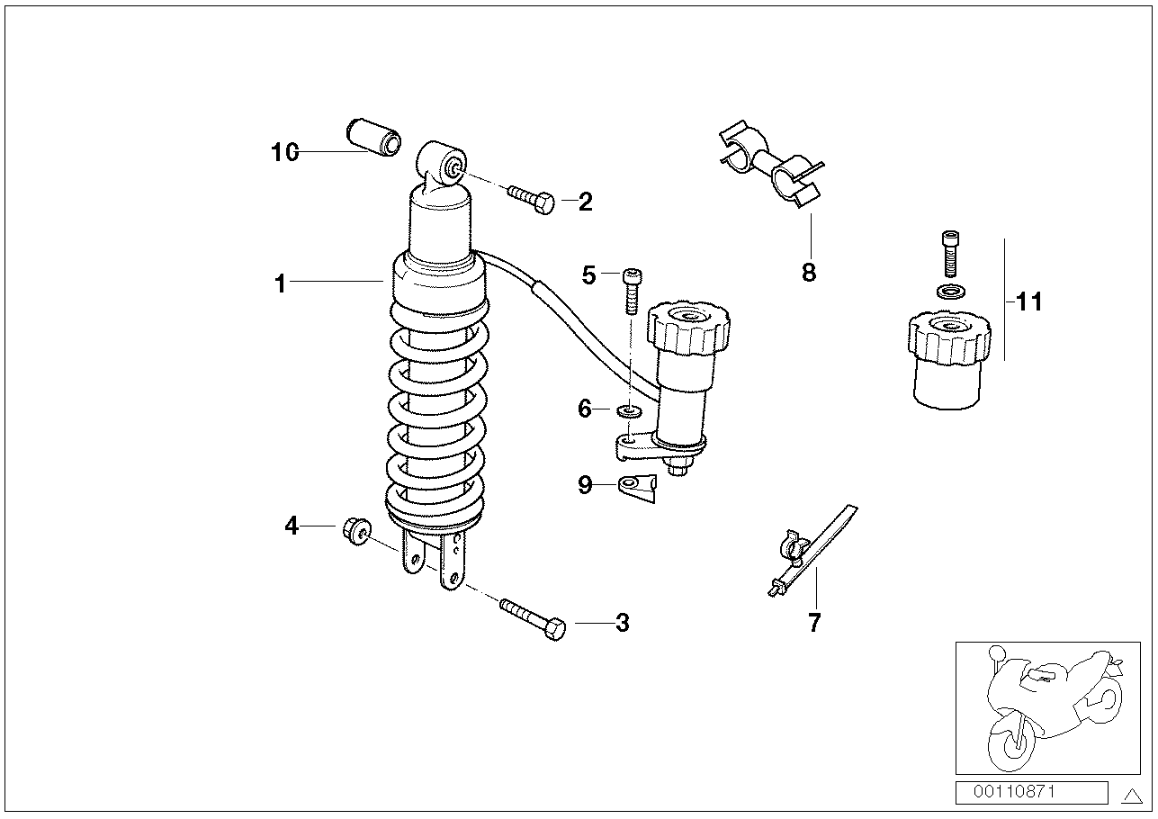 Federbein hinten