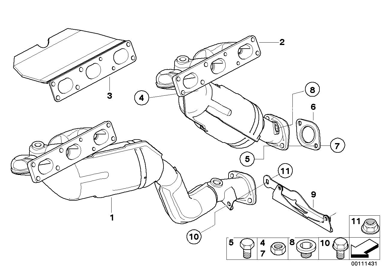 Exhaust manifold with catalyst