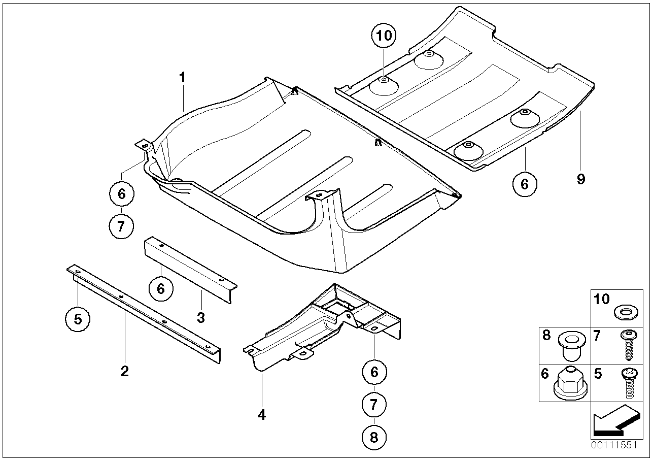 Unterbodenverkleidung hinten