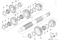 6 speed transmission-output shaft