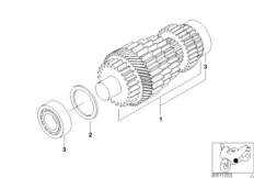 6-speed transmission, intermediate shaft