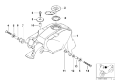 Fuel tank mounting parts