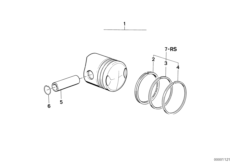 Piston, single components