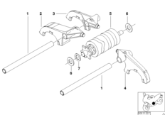 6-speed gearbox shift components