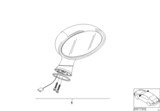 Kit mont.post.retrovisor ext. M