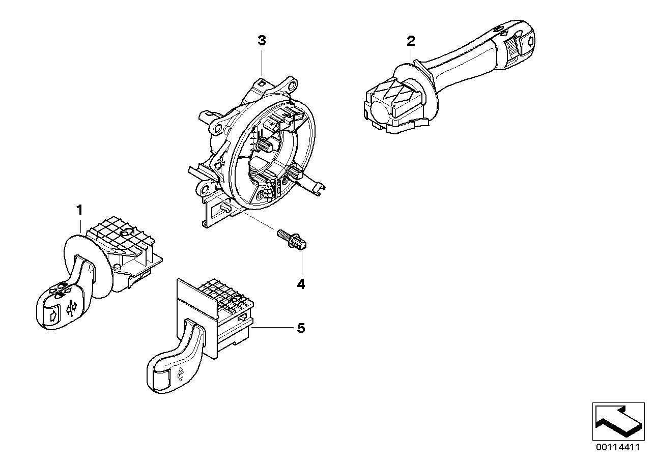 Steering column/cruise control switch