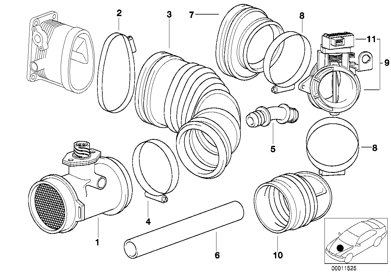 Miernik masy powietrza/ASC