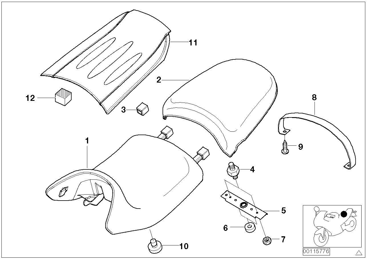 Sella e pezzi montabili