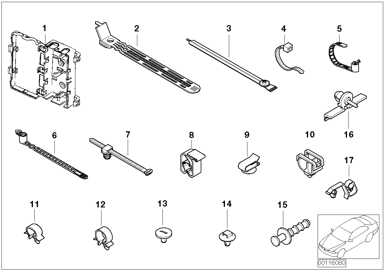 数個のケーブル ホルダー