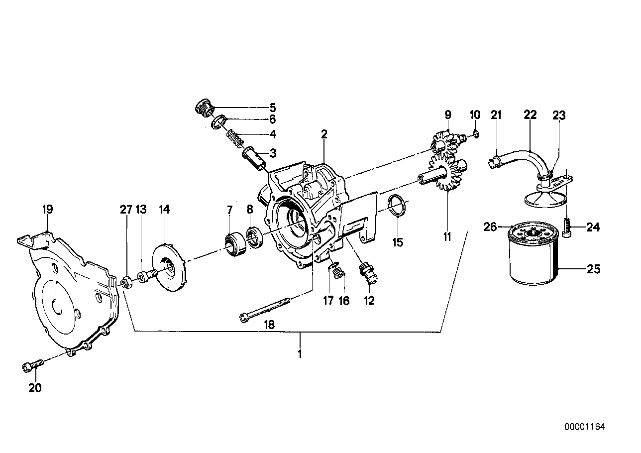 Waterpump/oilpump - oil filter