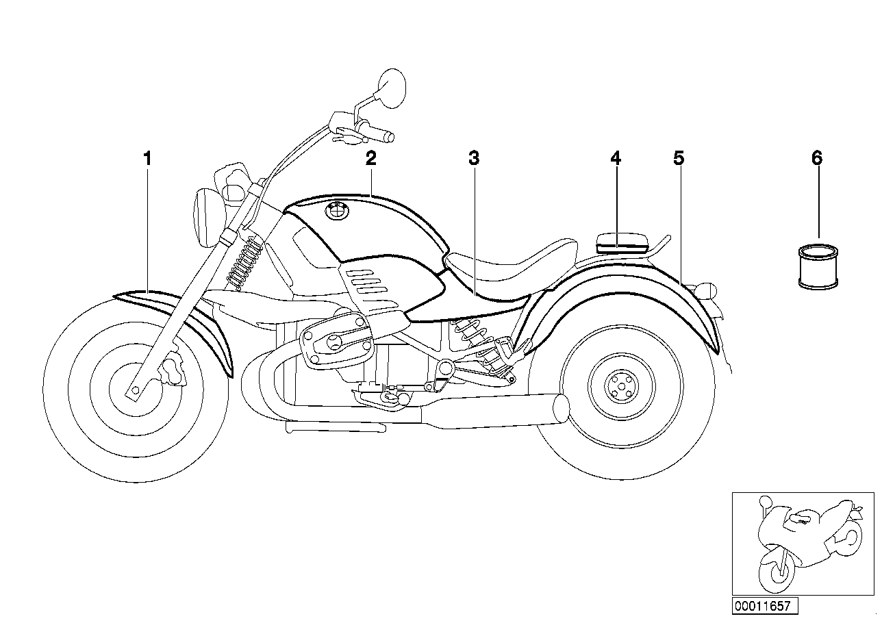 Piezas barnizadas 923 Elfenbein/Orientbl