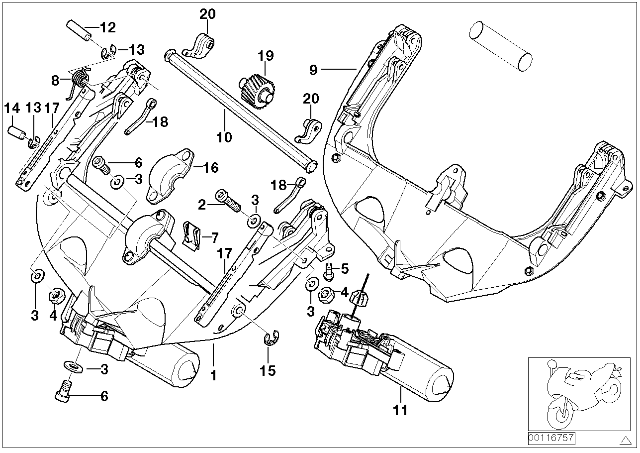 Windschildverstellung elektrisch