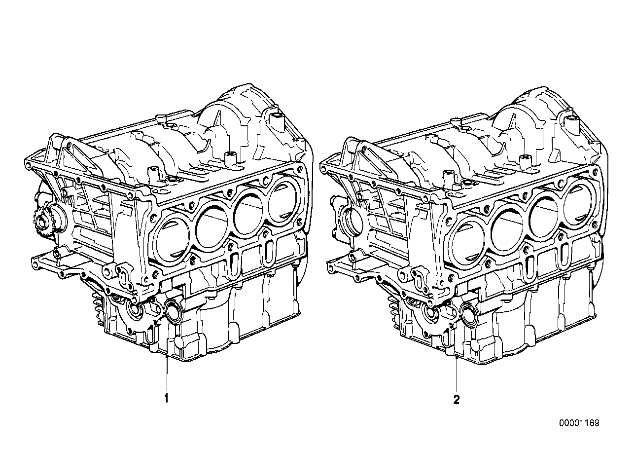 Triebwerk/Kurbelgehäuse mit Kolben