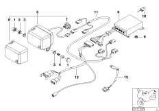 Flash signalling light/control unit