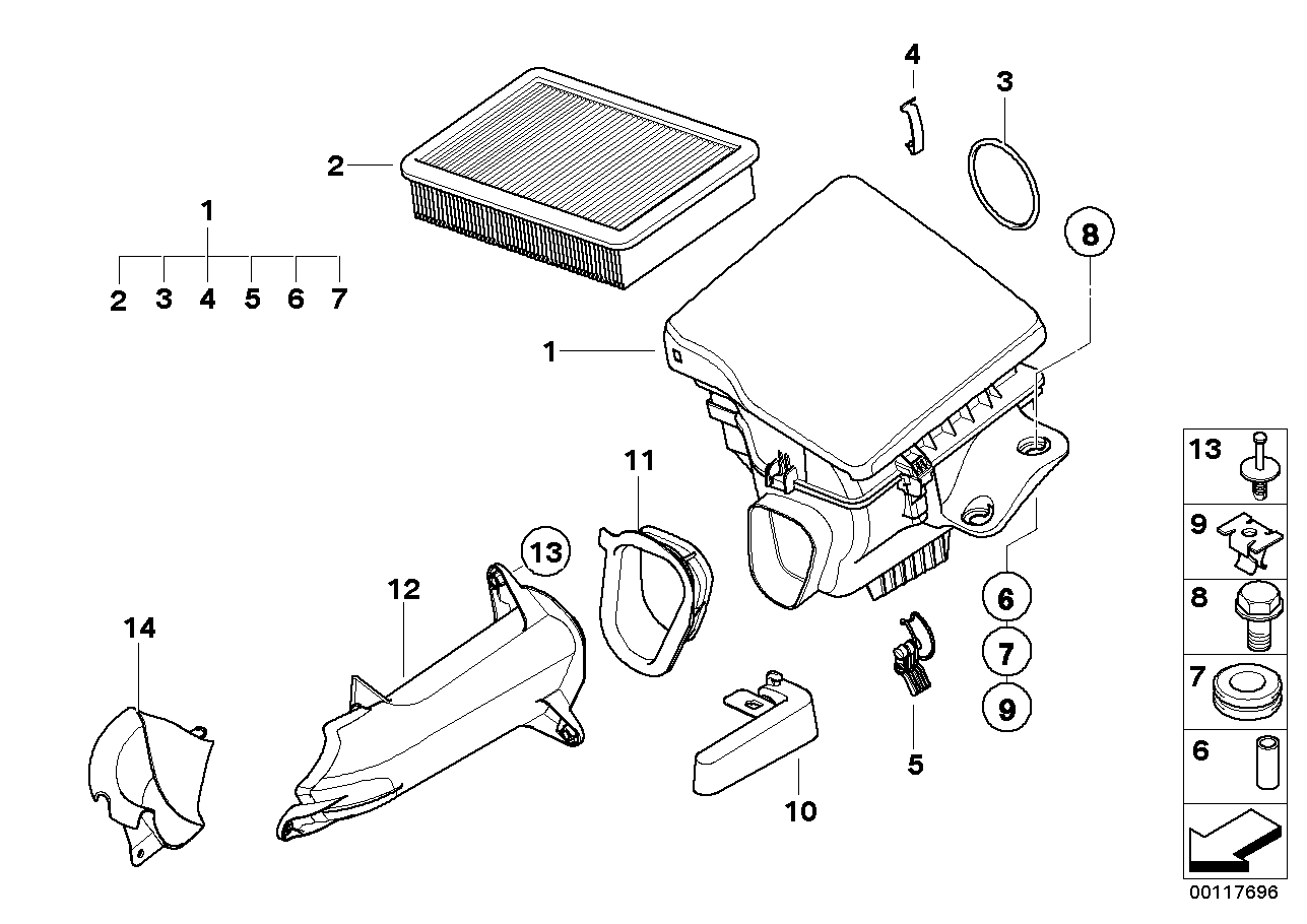 Intake silencer / Filter cartridge