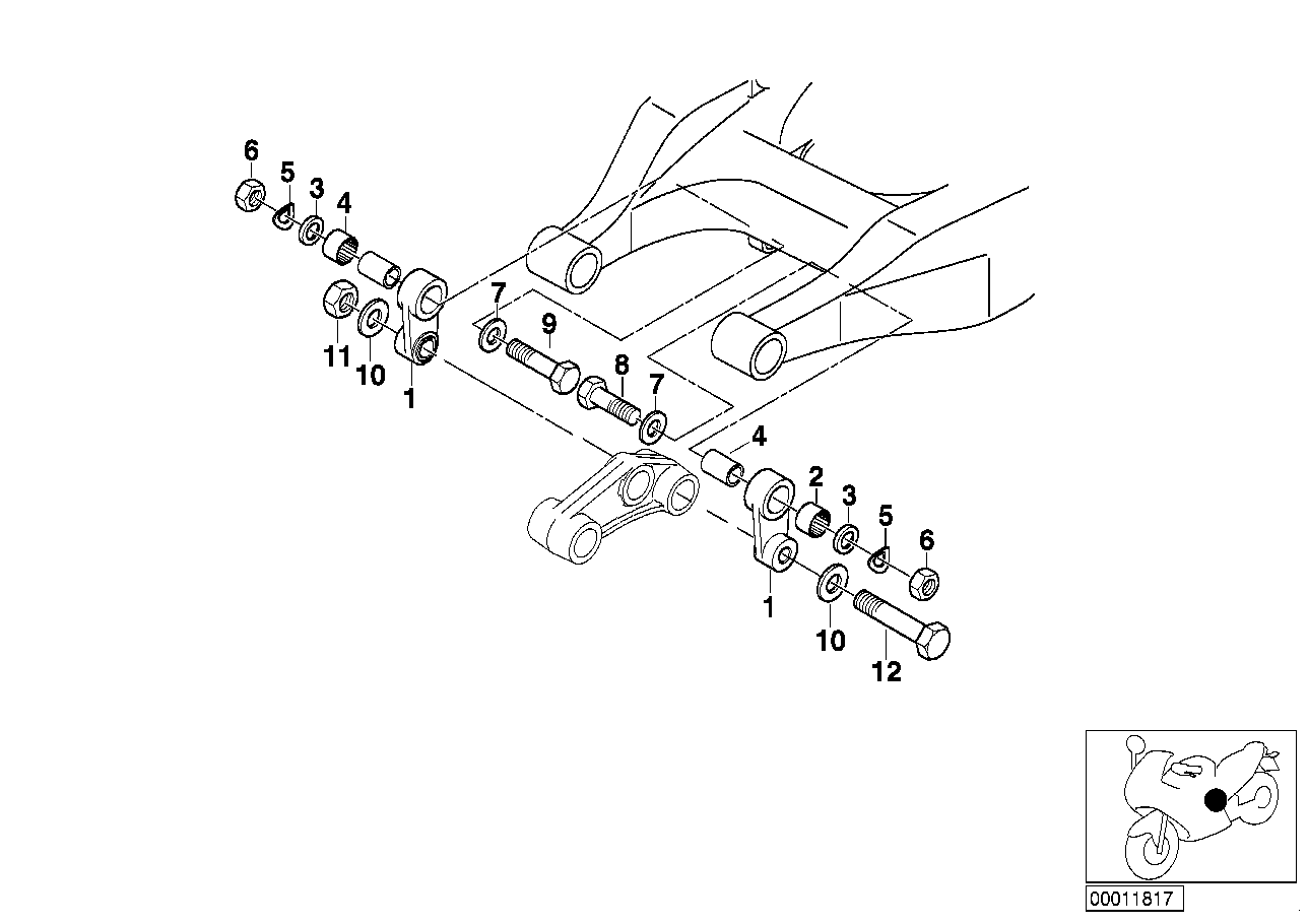 Salıncak kolu(üst), Sabitlemeli