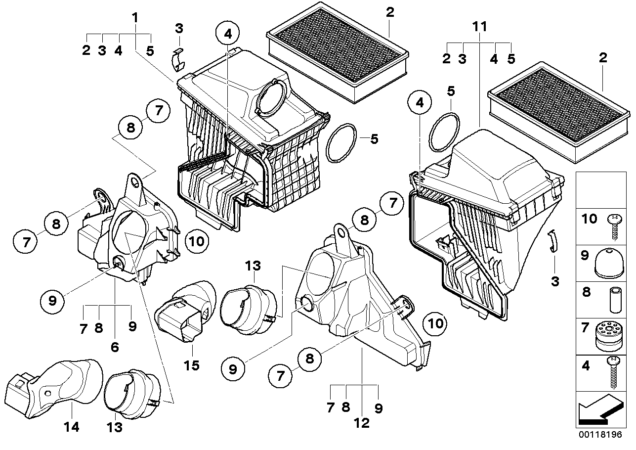 Aanzuiggeluidsdemper / Filterelement