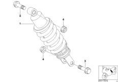 Jambe de suspension arrière