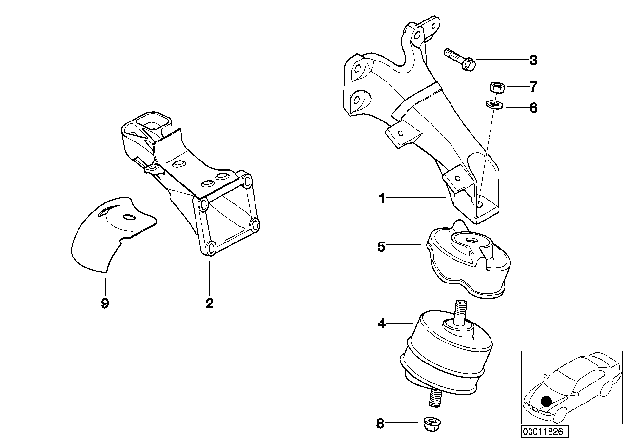 Sospensione del motore