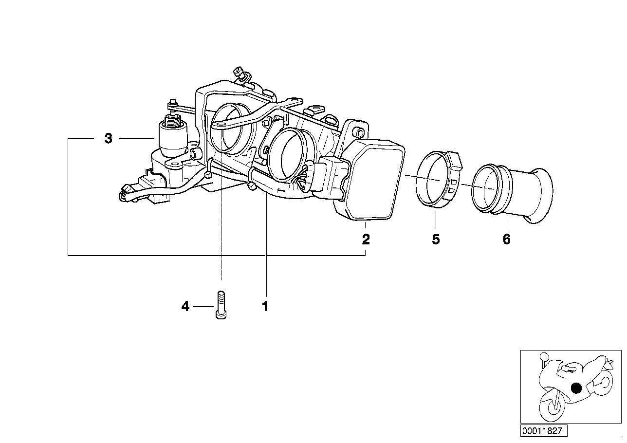 Gasspjällsystem/ställmotor/sensor