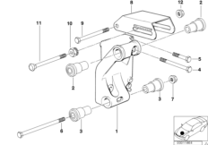 Alternador, peças de fixação