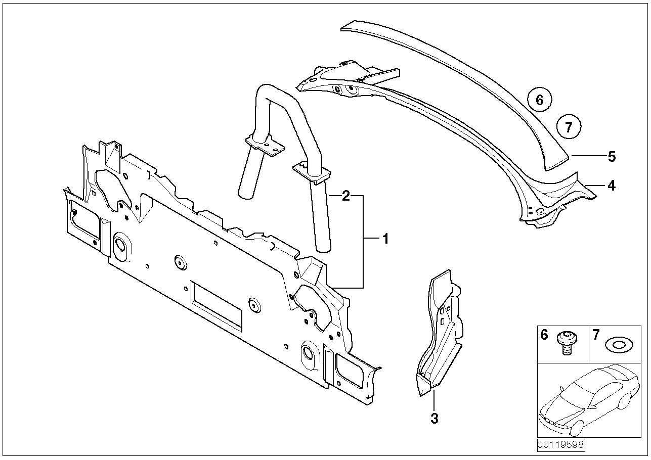 Mellanvägg bagagerummets