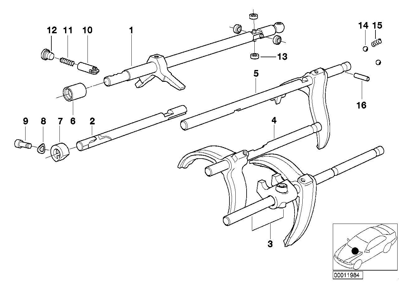 Getrag 280 innere Schaltungsteile