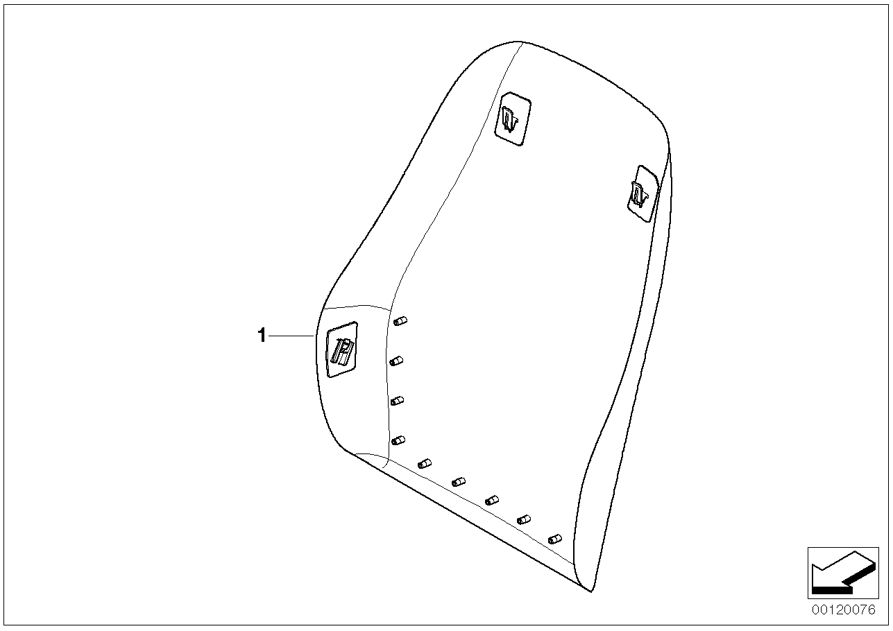 Sits fram ryggstoedram/baksida