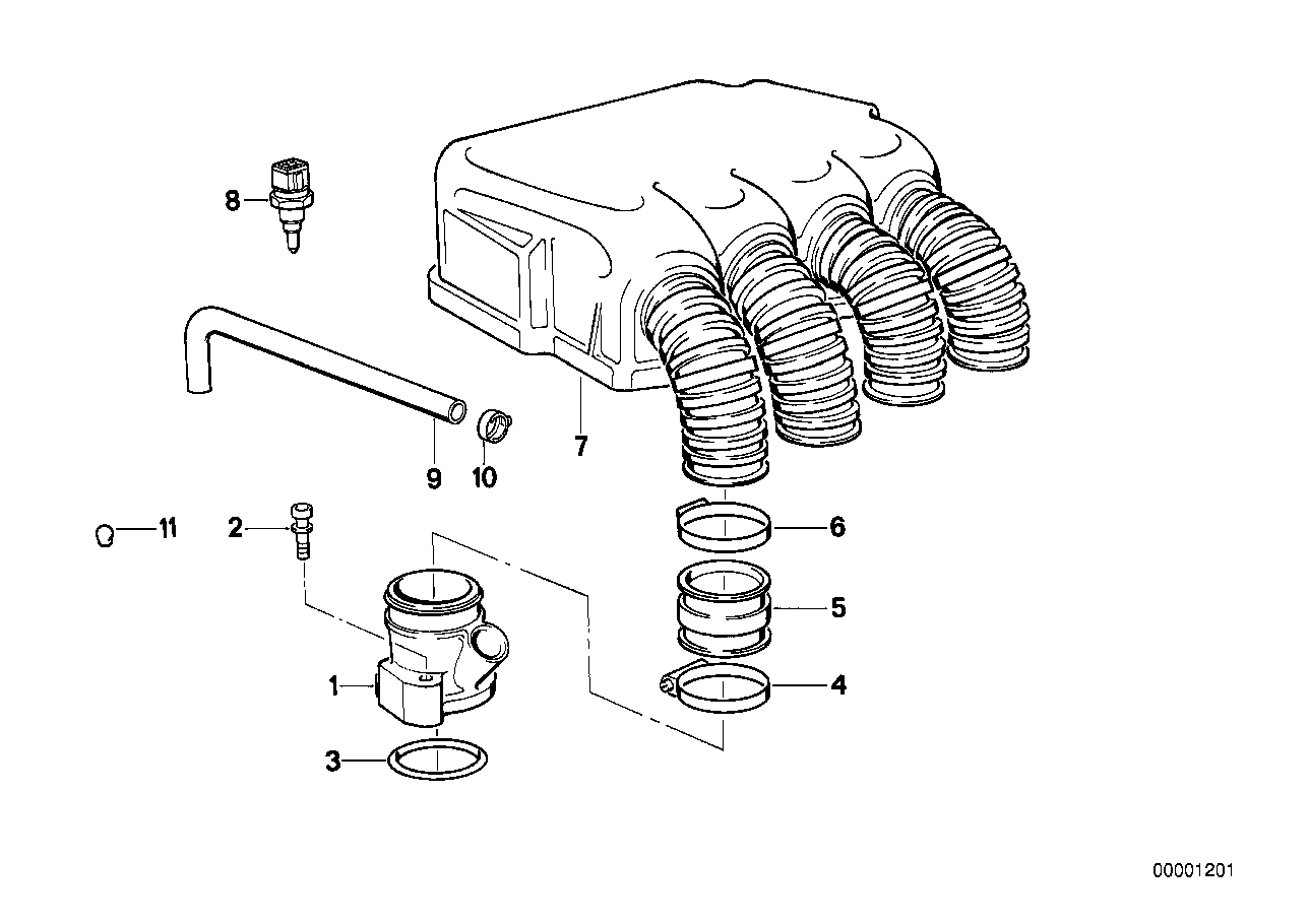 Colector de admissão/tubo de admissão