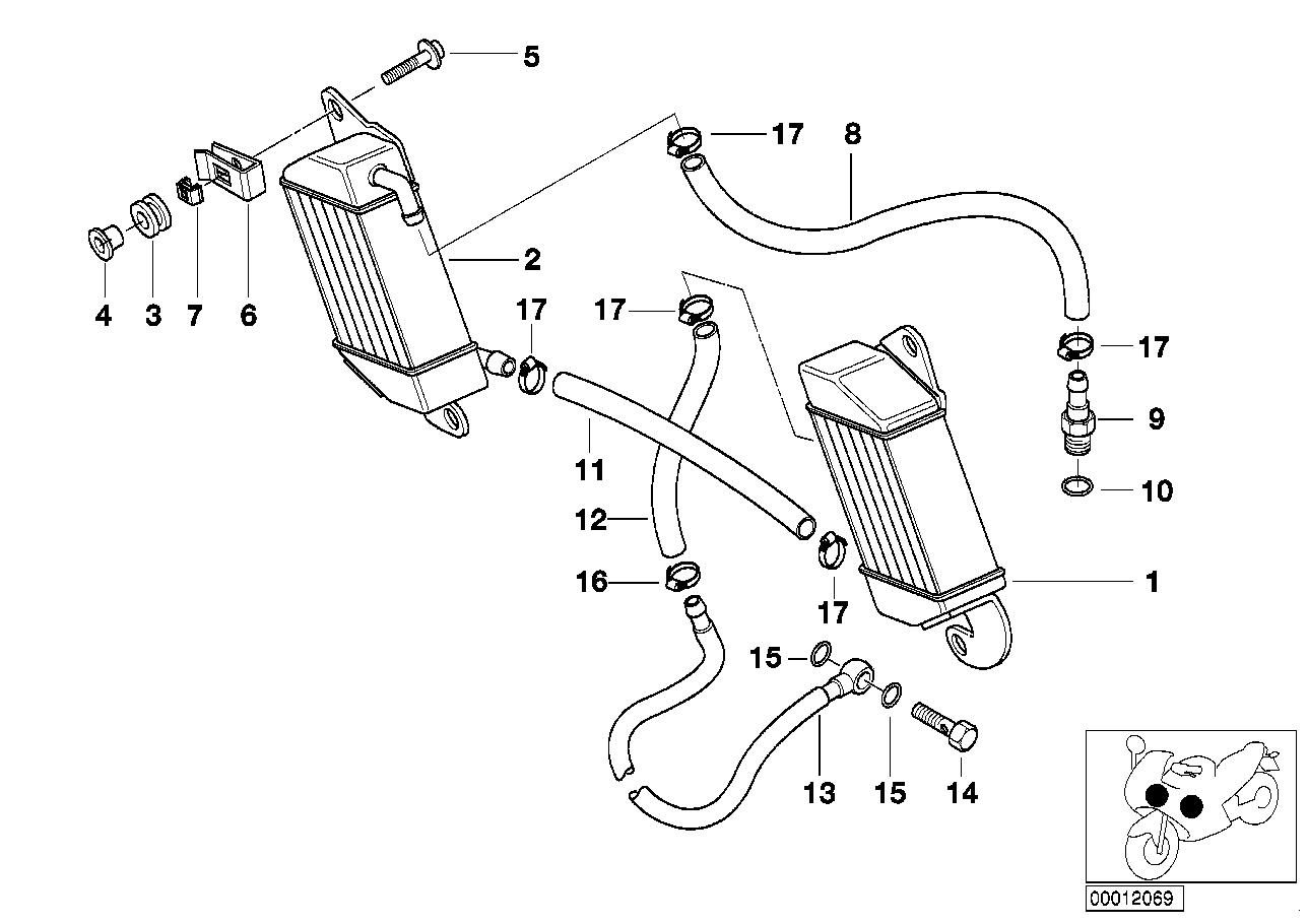 Oil cooler/Oil cooling pipe