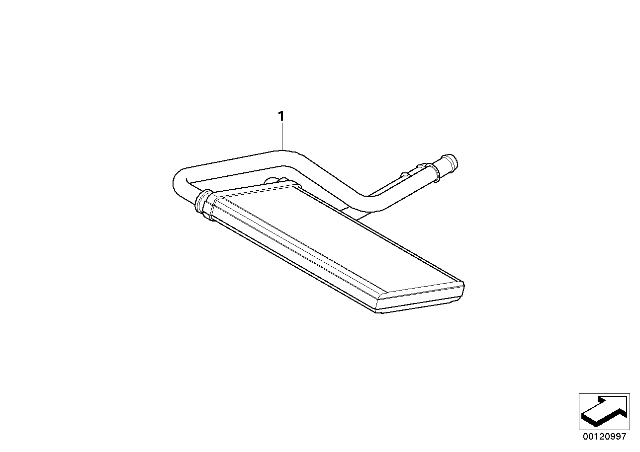 Heater radiator/mounting parts