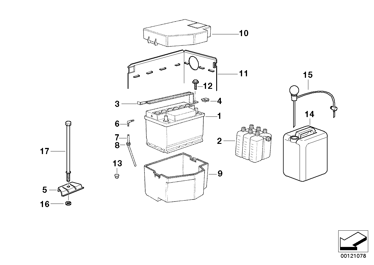 Batteria BMW vuota