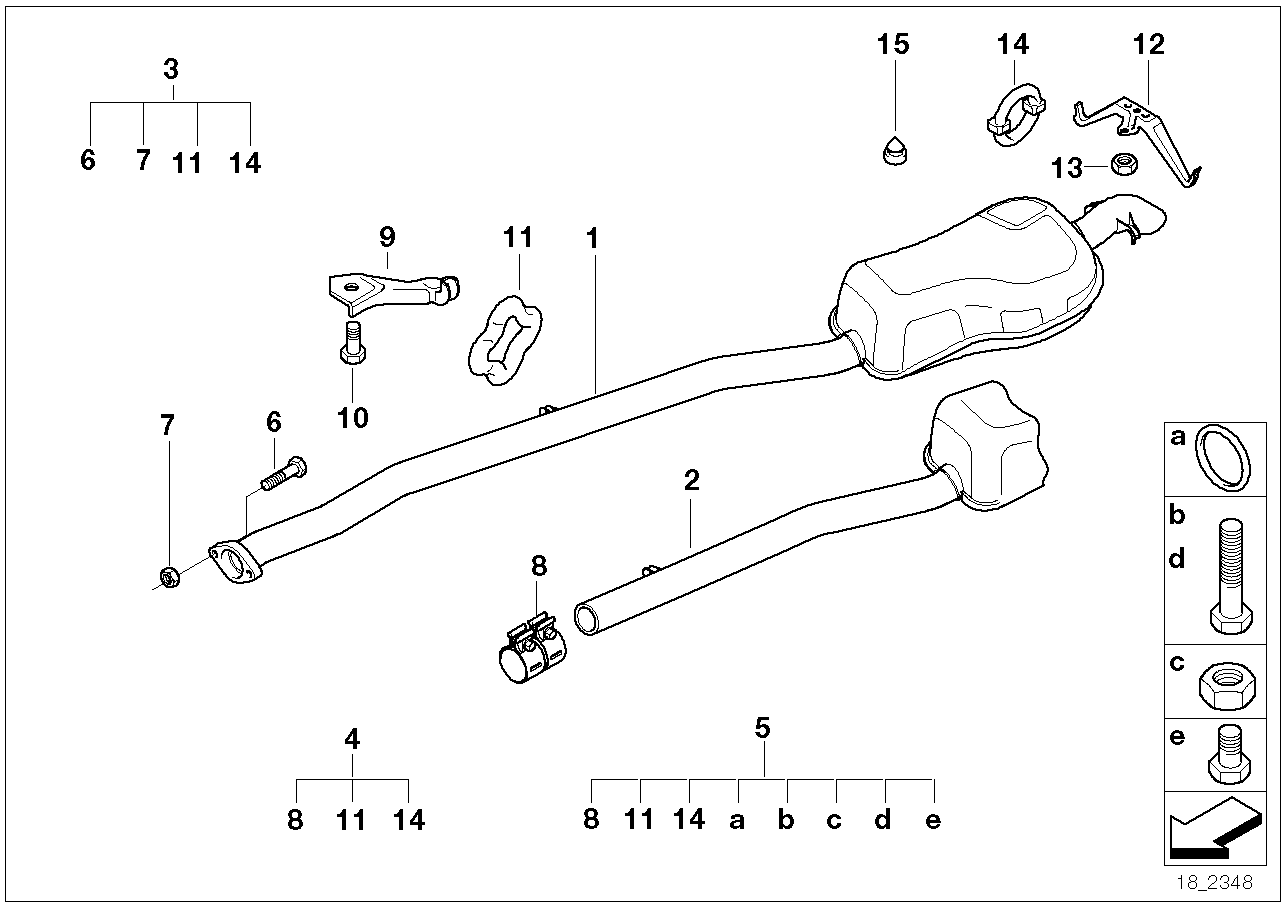 Bakre ljuddämpare